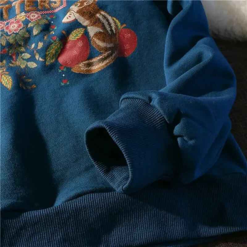 Harajuku Cat Print Sweatshirt for Casual Streetwear