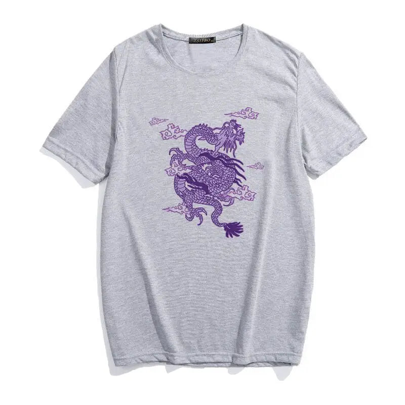 Harajuku Chinese Dragon Loose T-shirt