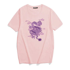 Harajuku Chinese Dragon Loose T-shirt