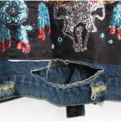 Harajuku Embroidery Denim Jacket for Urban Streetwear