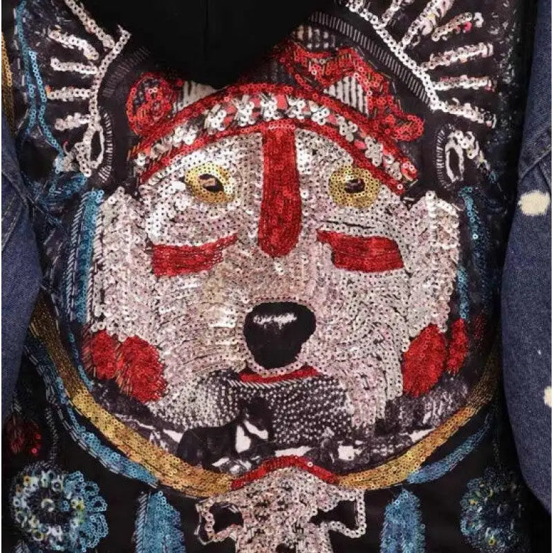 Harajuku Embroidery Denim Jacket for Urban Streetwear