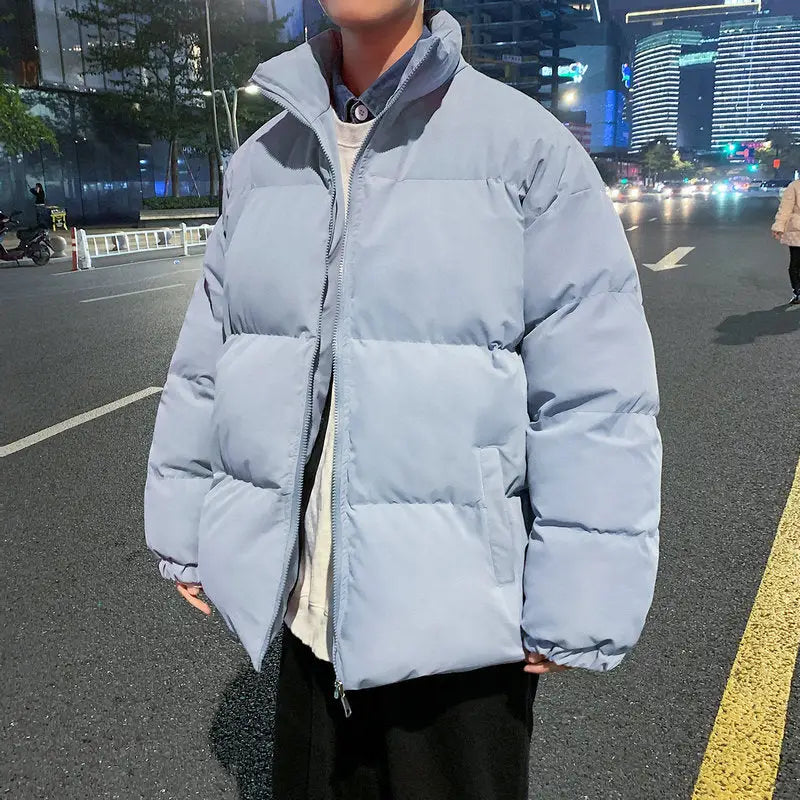 Harajuku Fashion Oversize Winter Coat for Cold Weather Blue