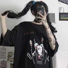 Harajuku Gothic Grunge Bunny T-Shirt