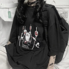 Harajuku Gothic Grunge Bunny T-Shirt