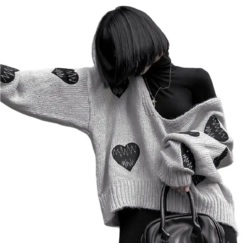 Harajuku Gothic Sweater - One Size / Grey