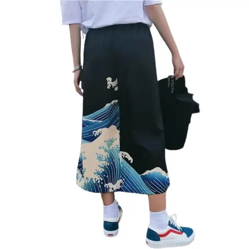 Harajuku Great Wave Pants Spandex Polyester