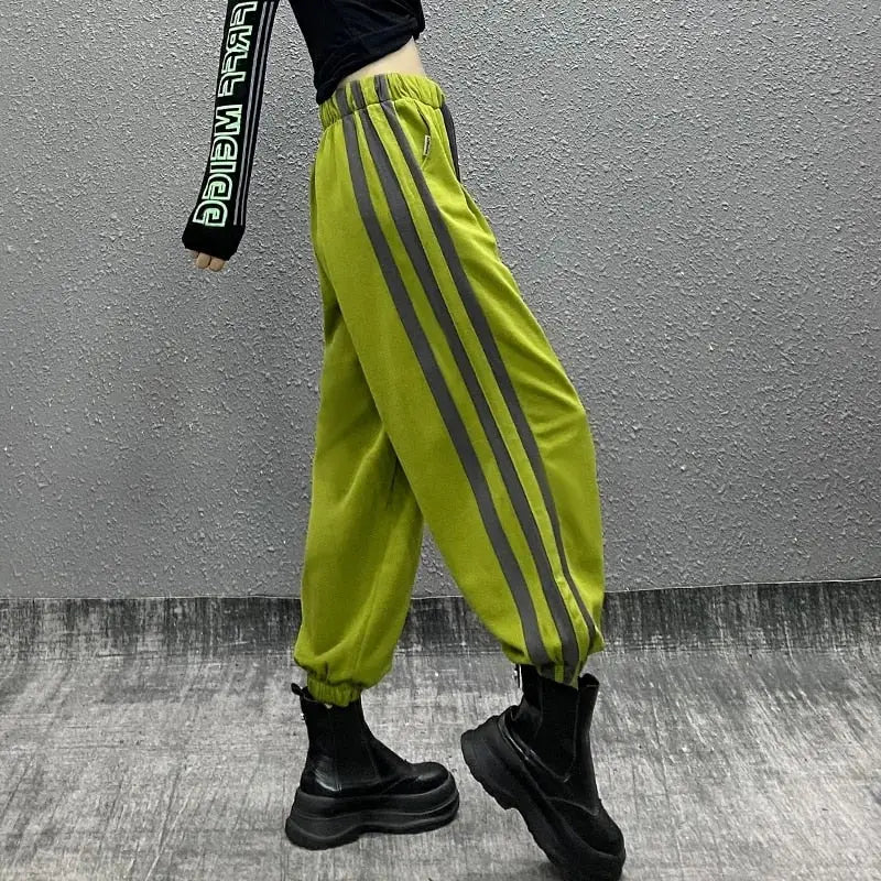 Harajuku High Waist Stripe Loose Harem Pants