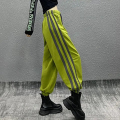 Harajuku High Waist Stripe Loose Harem Pants