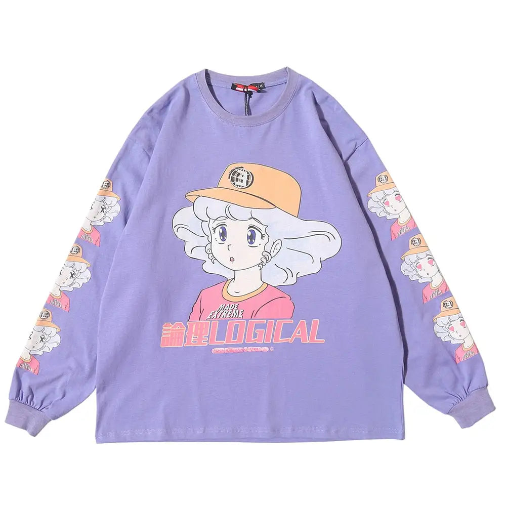 Harajuku Kawaii Oversized Cartoon Sweatshirt