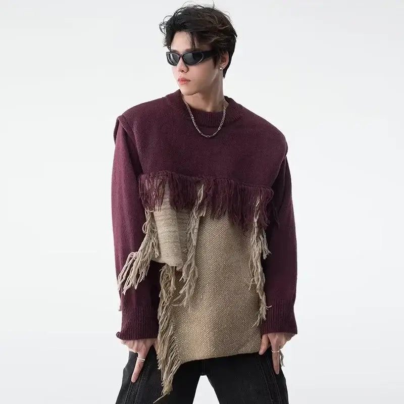 Harajuku Knit Hip-Hop Knitted Sweater for Men and Women