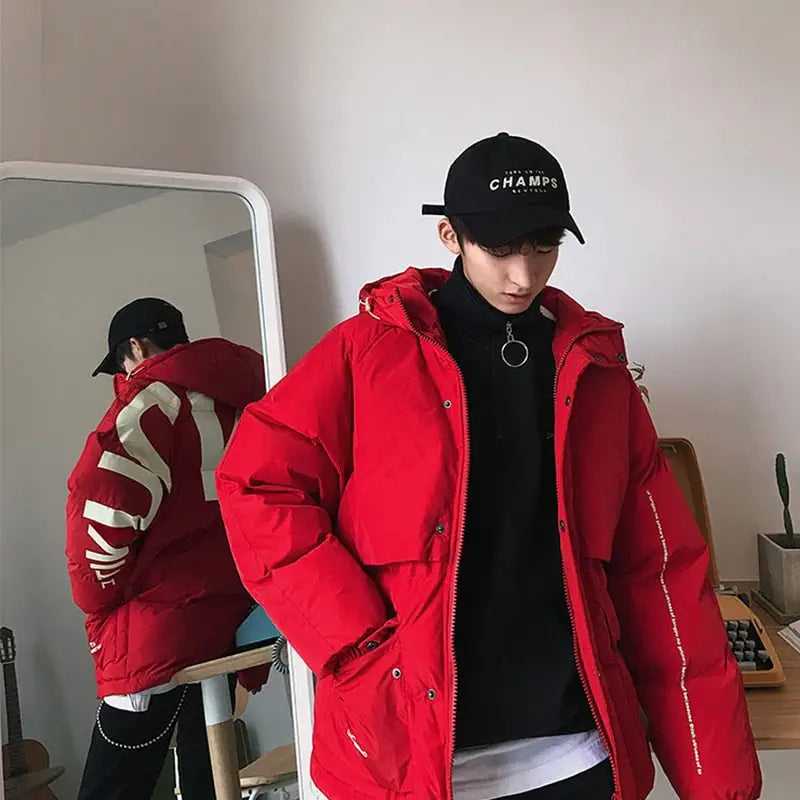 Harajuku Letters Oversized Parkas Coats for Women