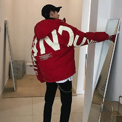 Harajuku Letters Oversized Parkas Coats for Women