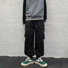 Harajuku Loose Cargo Pants Hip Hop Joggers Multi-Pokets