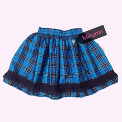 Harajuku Plaid Mini Skirt with Leg Cover and High Waist