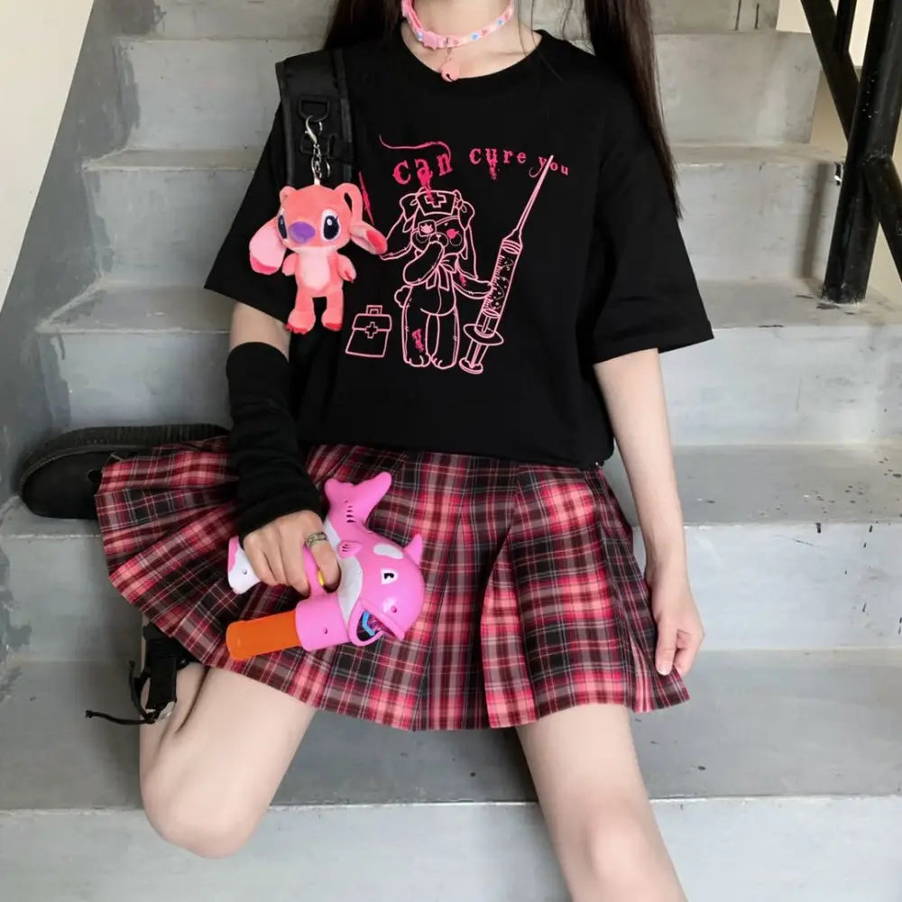 Harajuku Punk Gothic Bear T-shirts