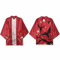 Harajuku Raven 3/4 Sleeve Kimono