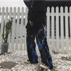 Harajuku Street Retro Lightning Pants