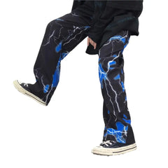 Harajuku Street Retro Lightning Pants