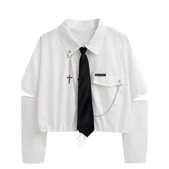 Harajuku Streetwear Duo High Waist Pants and Aesthetic Shirt