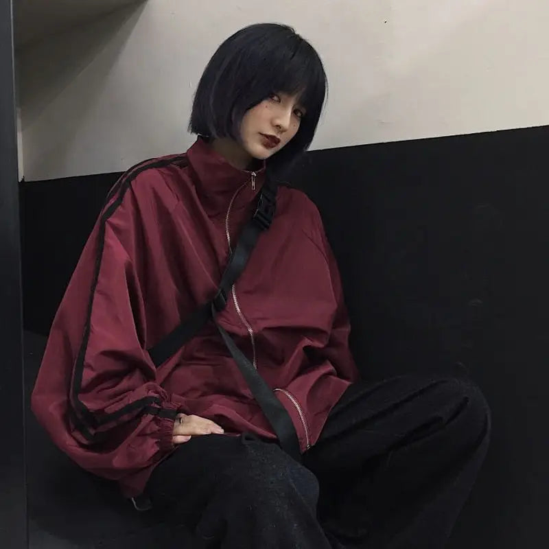 Harajuku Sun Proof High Zipper Jacket for Everyday Wear