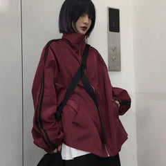 Harajuku Sun Proof High Zipper Jacket for Everyday Wear