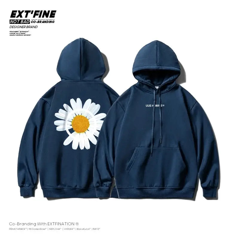 Harajuku Thicken Flower Warm Hoodie