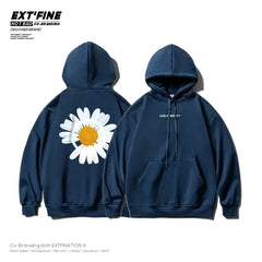 Harajuku Thicken Flower Warm Hoodie