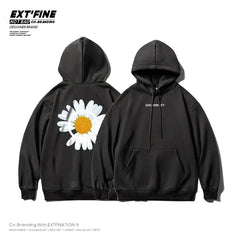 Harajuku Thicken Flower Warm Hoodie