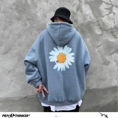 Harajuku Thicken Flower Warm Hoodie