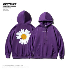 Harajuku Thicken Flower Warm Hoodie