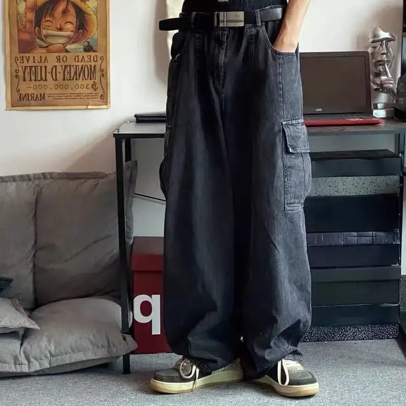 Harajuku Trousers Wide Leg Cargo Jeans