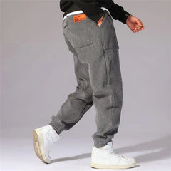 Harem Baggy Corduroy Jogger Pants Ankle Length
