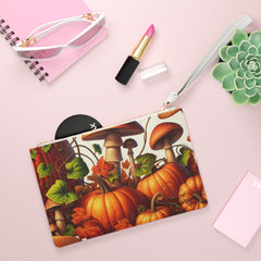 Harper Autumn Clutch Bag with Pumpkin and Mushroom Design