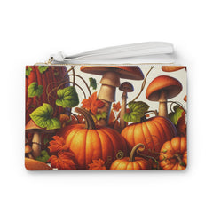 Harper Autumn Clutch Bag with Pumpkin and Mushroom Design