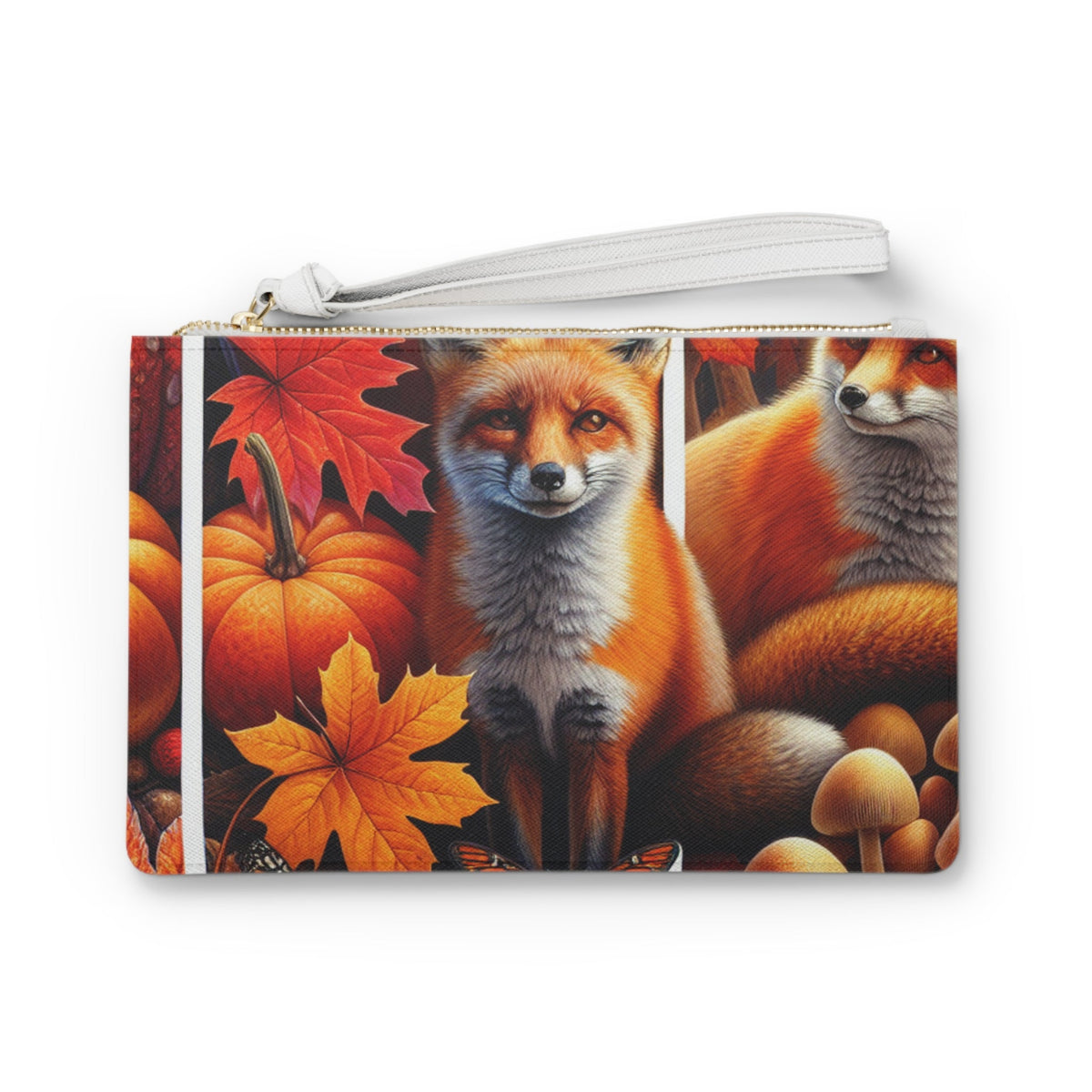 Harper Autumn Travel Clutch Bag with Fall Leaf Design