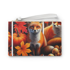 Harper Autumn Travel Clutch Bag with Fall Leaf Design