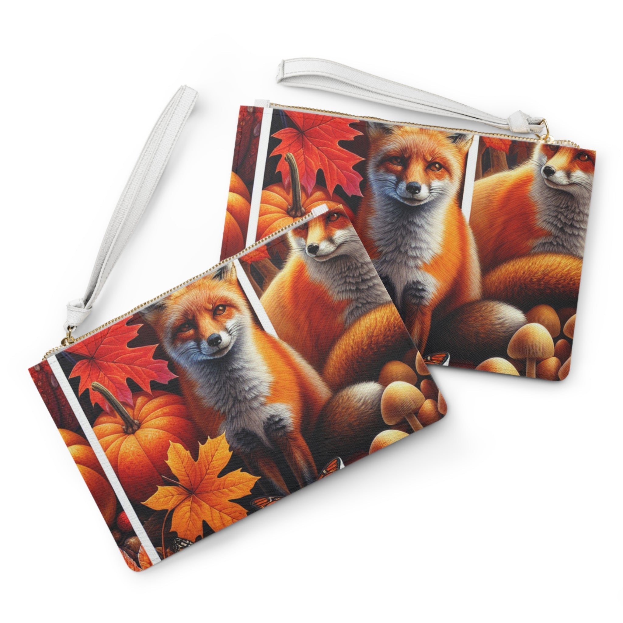 Harper Autumn Travel Clutch Bag with Fall Leaf Design