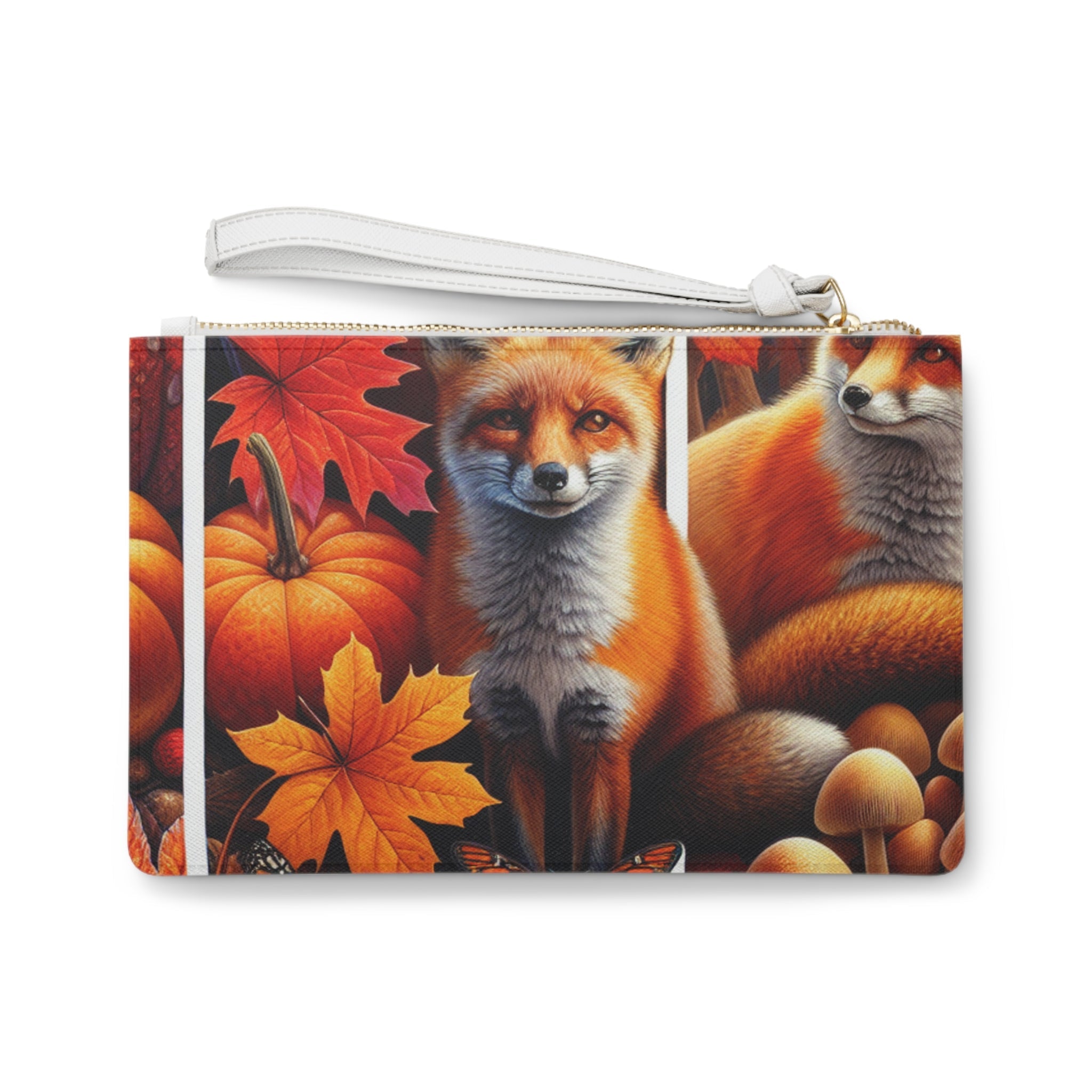 Harper Autumn Travel Clutch Bag with Fall Leaf Design