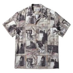 Hawaiian Short Sleeve Shirt for Men Black - White / S