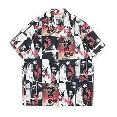 Hawaiian Short Sleeve Shirt for Men Red - White / S