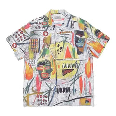 Hawaiian Short Sleeve Shirt for Men White - Orange / S