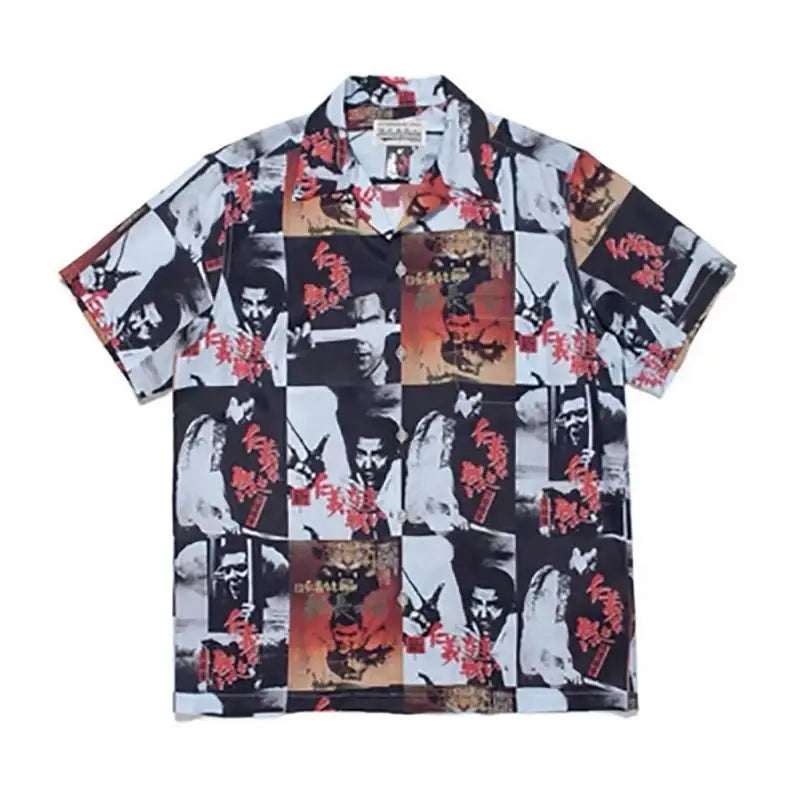 Hawaiian Short Sleeve Shirt for Men White - Red / S