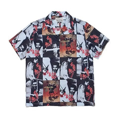 Hawaiian Short Sleeve Shirt - White - Red / S