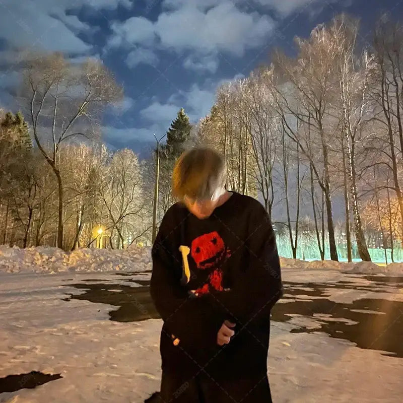 Heart Alphabet Knitted Pullover Casual Sweater