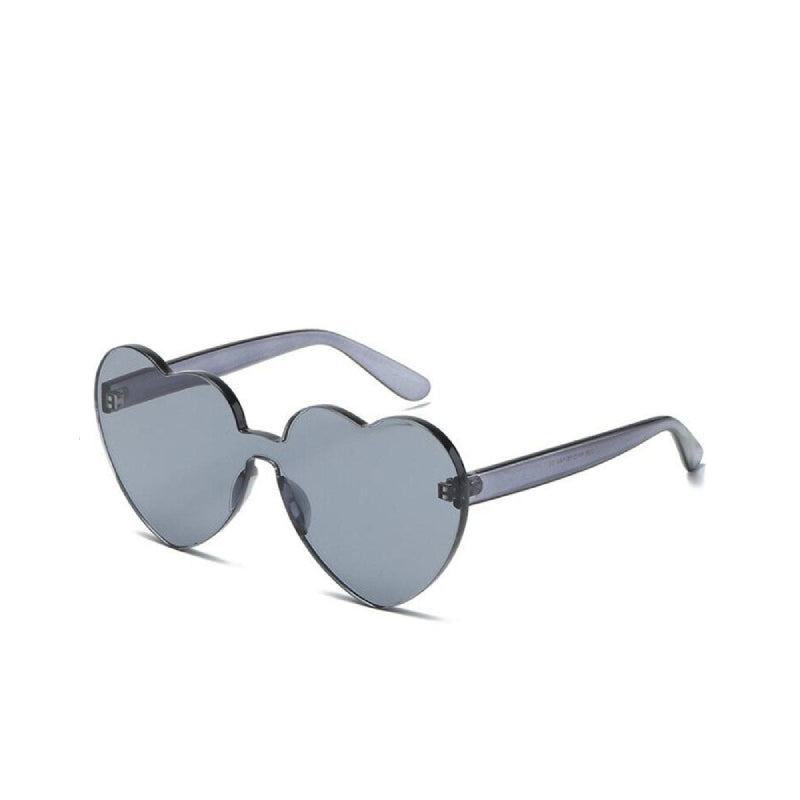 Heart Rimless Glasses - Gray / One Size