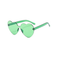 Thumbnail for Heart Rimless Glasses - Green / One Size