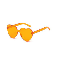 Thumbnail for Heart Rimless Glasses - Orange / One Size
