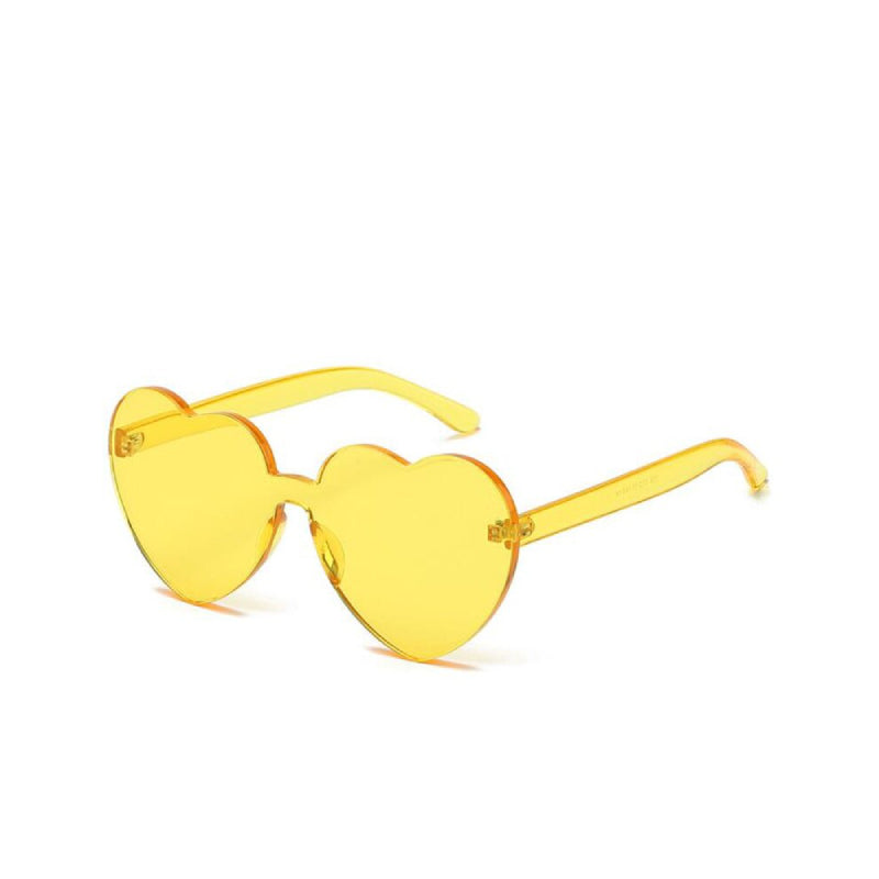 Heart Rimless Glasses - Yellow / One Size