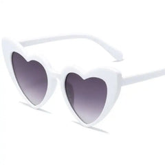 Heart Shape Sunglasses Glitter Frame Plastic Sun Shades