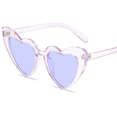 Heart Shape Sunglasses Glitter Frame Plastic Sun Shades